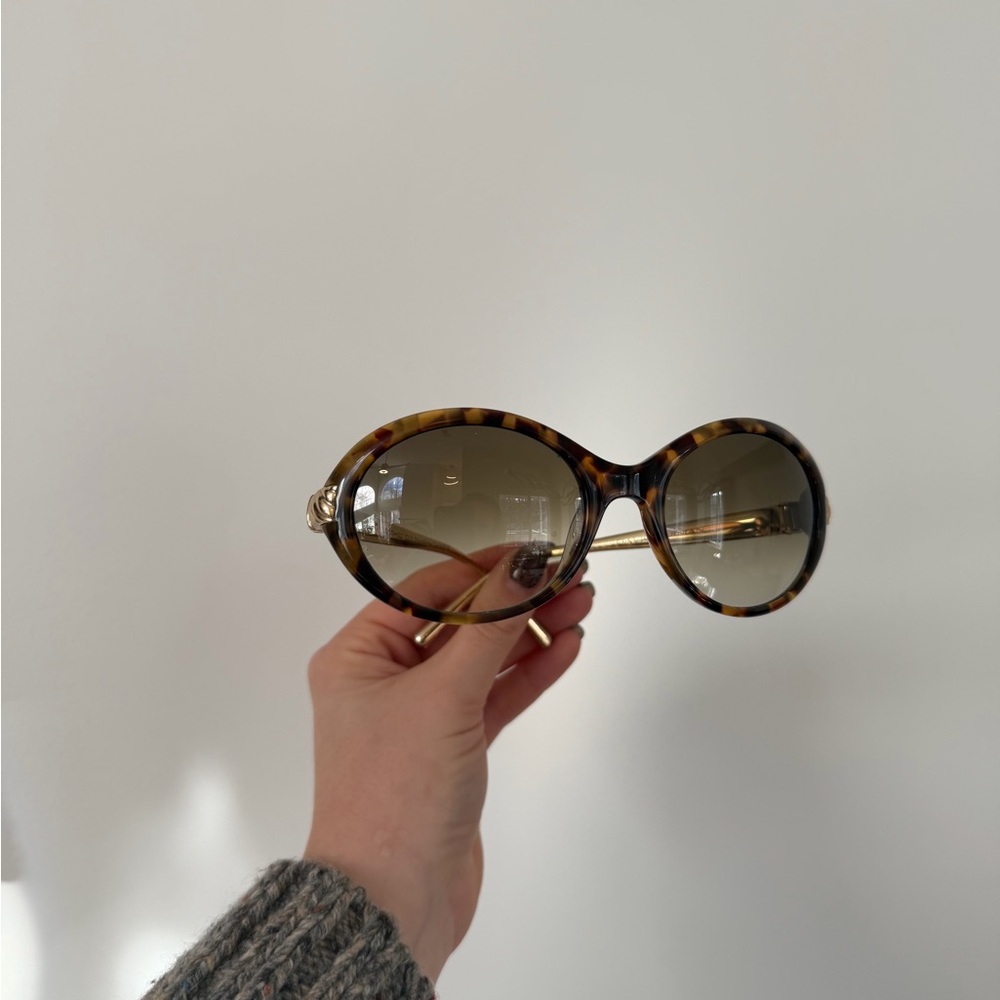 David Yurman Gold and Tortoise Shell Sunglasses